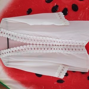 White lace swim cover up for Beach